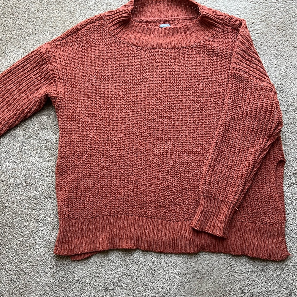 burnt orange sweater